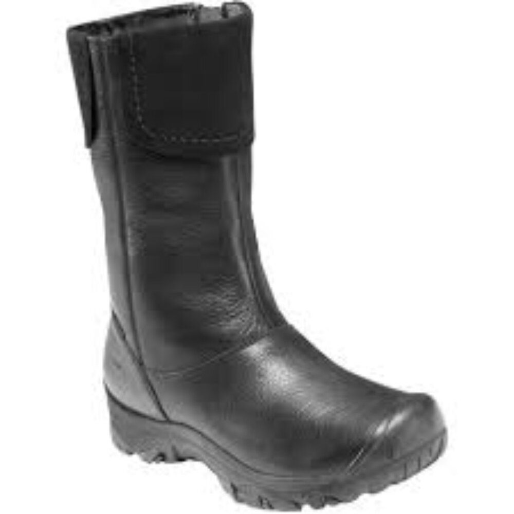 Keen Girl's Black Laken 1007817 Leather‎ Mid-Calf Winter Boots Size 4
